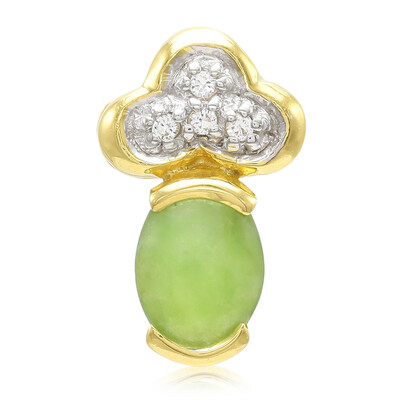 Pendentif en argent et Chrysoprase impériale