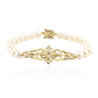Bracelet en argent et Perle blanche de culture d'eau douce