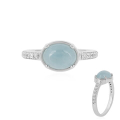Bague en argent et Aigue-marine