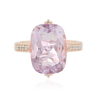 Bague en argent et Améthyste Rose de France