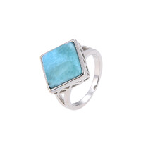 Bague en argent et Larimar