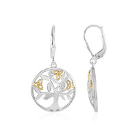 Boucles d'oreilles en argent et Diamant I3 (J)