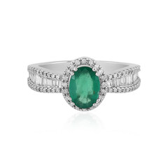 Bague en or et Emeraude de Zambie