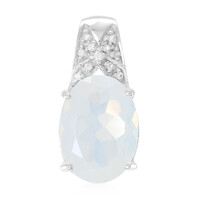 Pendentif en argent et Quartz bleu lunaire