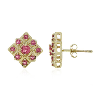 Boucles d'oreilles en or et Tourmaline rose (Adela Gold)