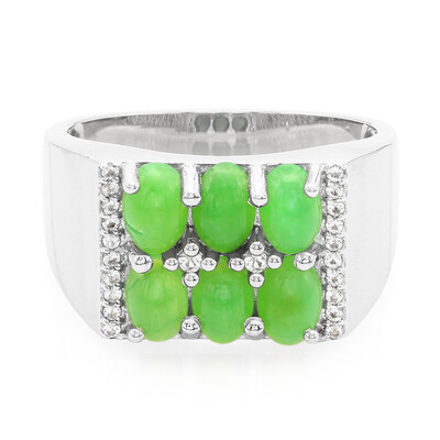 Bague pour homme en argent et Chrysoprase impériale