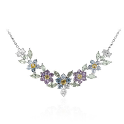 Collier en argent et Améthyste verte