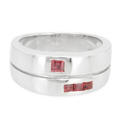 Bague pour homme en argent et Rubis de Tanzanie