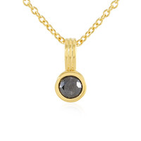 Collier en argent et Diamant noir