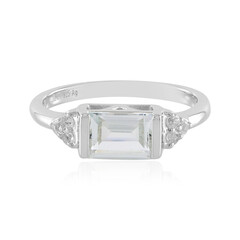 Bague en argent et Topaze blanche
