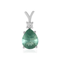 Pendentif en argent et Fluorite verte