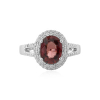 Bague en argent et Zircon rose