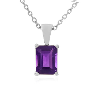 Collier en argent et Améthyste de Zambie