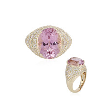 Bague en or et Kunzite AAA du Brésil (de Melo)