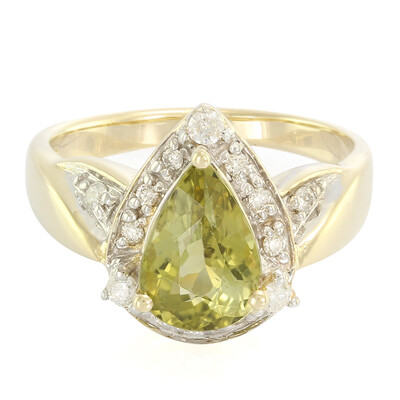Bague en or et Tourmaline cuprifère