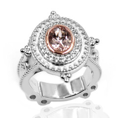 Bague en argent et Morganite (Dallas Prince Designs)