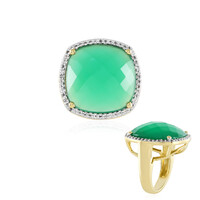 Bague en argent et Onyx vert