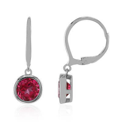 Boucles d'oreilles en argent et Topaze rose