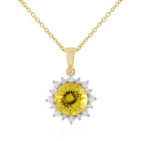 Collier en argent et Apatite dorée