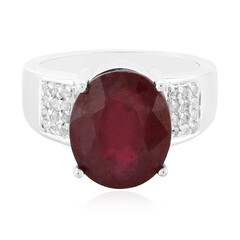 Bague en argent et Rubis de Madagascar