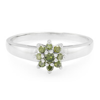 Bague en argent et Diamant fantaisie