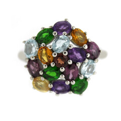 Bague en argent et Grenat Rhodolite
