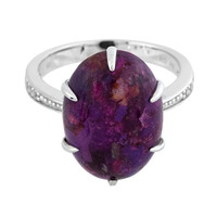 Bague en argent et Turquoise pourpre de Mohavie
