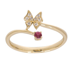 Bague en or et Rubis AAA du Mozambique (CIRARI)