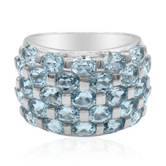 Bague en argent et Topaze bleu ciel