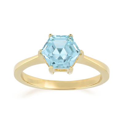Bague en argent et Topaze bleu ciel