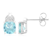 Boucles d'oreilles en argent et Apatite bleue