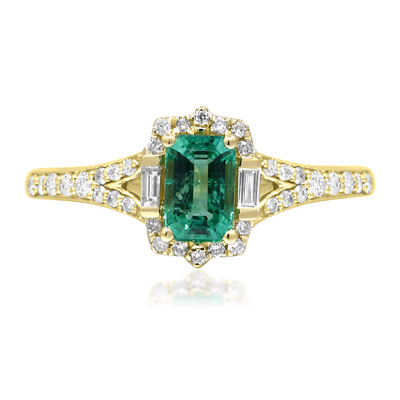 Bague en or et Emeraude de Zambie AAA (CIRARI)