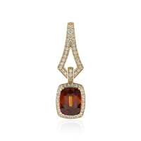 Pendentif en or et Zircon rouge du soir (de Melo)