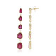 Boucles d'oreilles en or et Rubis de Madagascar (de Melo)