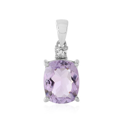 Pendentif en argent et Améthyste Rose de France