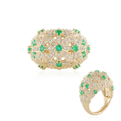 Bague en or et Emeraude de Colombie (de Melo)