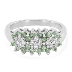 Bague en argent et Grenat vert menthe de Merelani