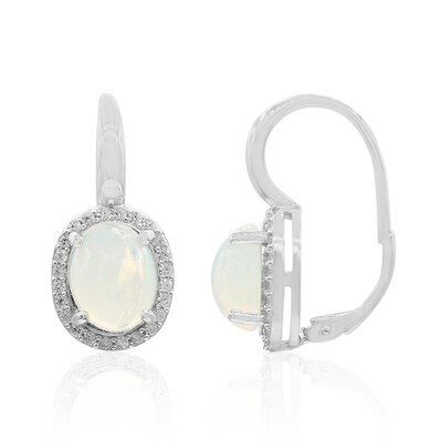 Boucles d'oreilles en argent et Opale Welo