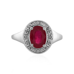 Bague en argent et Rubis de Madagascar