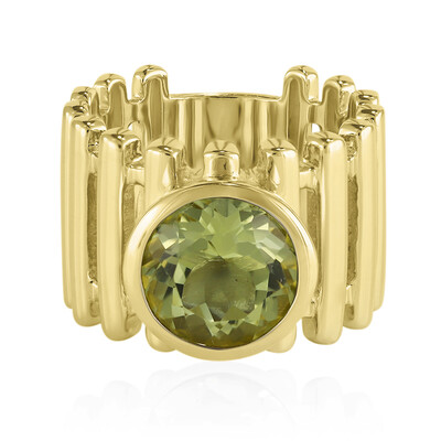 Bague en argent et Citrine jaune citron