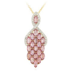 Collier en or et Saphir Padparadscha non chauffé (AMAYANI)