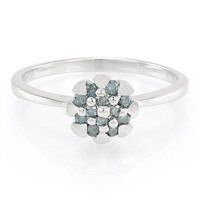 Bague en argent et Diamant fantaisie