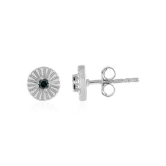 Boucles d'oreilles en argent et Diamant bleu I3