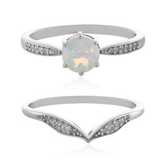 Bague en argent et Opale Welo