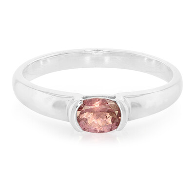 Bague en argent et Tourmaline rose du Nigéria