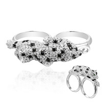 Bague en argent et Spinelle noir (Dallas Prince Designs)