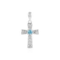 Pendentif en argent et Topaze bleu Suisse