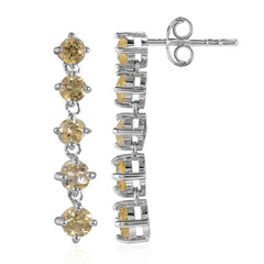 Boucles d'oreilles en argent et Citrine