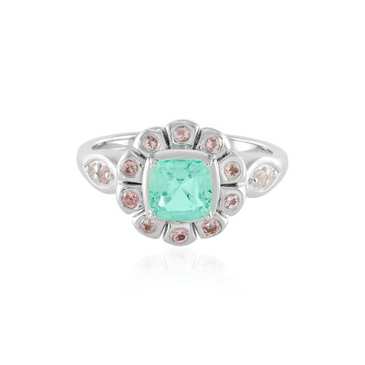 Bague en argent et Emeraude de Russie