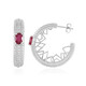 Boucles d'oreilles en argent et Rubis de Madagascar (de Melo)